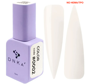 Гель-лак DNKa Gel Polish Color New Formula #0002, молочний беж, 12 мл