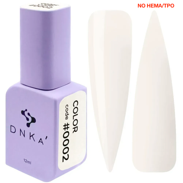 Гель-лак DNKa Gel Polish Color New Formula #0002, молочний беж, 12 мл
