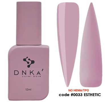 База камуфлююча DNKa Cover Rubber Base French New Formula №0033 Esthetic, пилова троянда, 12 мл