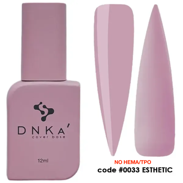 База камуфлююча DNKa Cover Rubber Base French New Formula №0033 Esthetic, пилова троянда, 12 мл