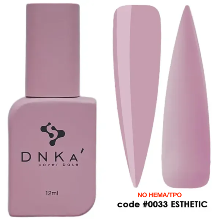 База камуфлирующая DNKa Cover Rubber Base French New Formula №0033 Esthetic, пыльная роза, 12 мл
