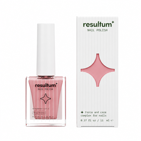 Укрепитель Resultum Nail Polish Hardener S.O.S + Shea Butter, розовый, 11 мл