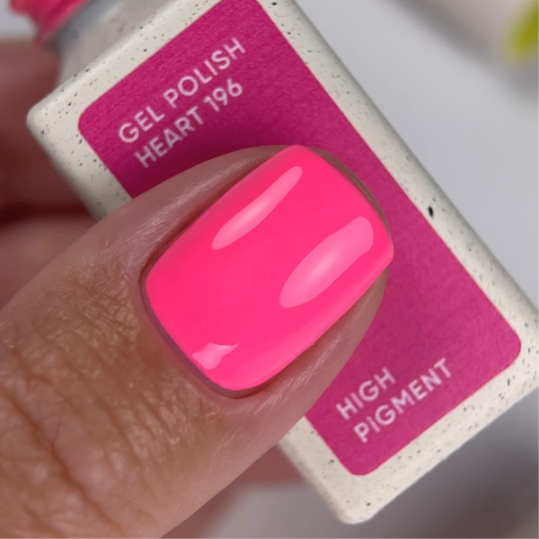 Гель-лак NAILSOFTHEDAY Summer 2026 Heart №196, ярко-розовый, 10 мл