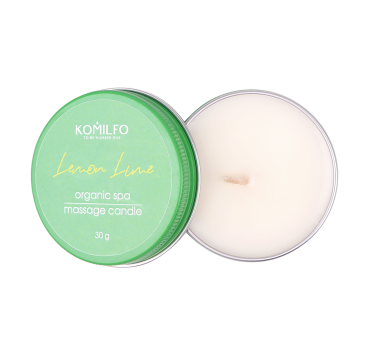Масажна свічка Komilfo Massage Candle Lemon Lime, лимон-лайм, 30 г
