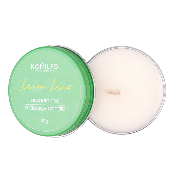 Массажная свеча Komilfo Massage Candle Lemon Lime, лимон-лайм, 30 г
