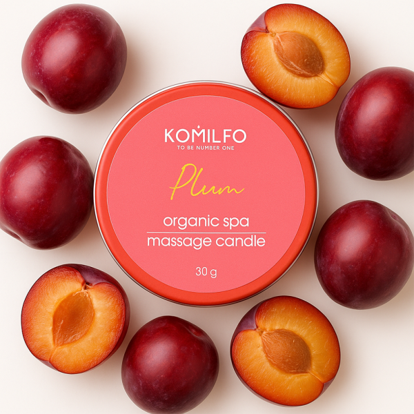 Массажная свеча Komilfo Massage Candle Plum, слива, 30 г