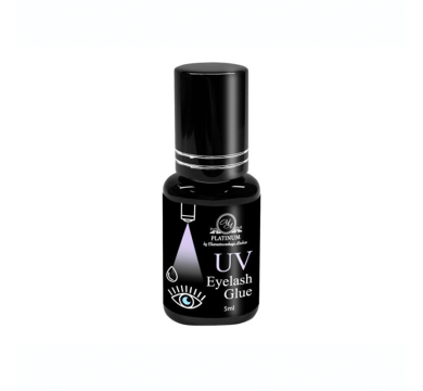 Клей для нарощування вій Platinum для UV лампи, прозорий, 5 мл