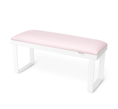 Підлокітник для манікюру SPENVI Loft Total White на знімних металевих ніжках (з рожевою подушкою)