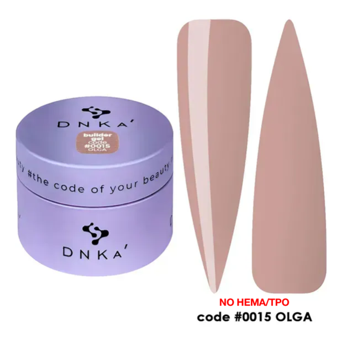 Гель для наращивания DNKa Builder Gel New Formula #0015 Olga, нюдовый, 30 мл