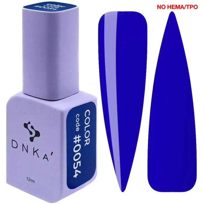 Гель-лак DNKa Gel Polish Color New Formula #0054, синий, 12 мл