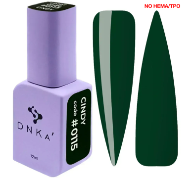 Гель-лак DNKa Gel Polish Color New Formula #0115, темно-зелений, 12 мл