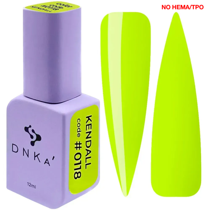 Гель-лак DNKa Gel Polish Color New Formula #0118 Kendall, лимонний, 12 мл