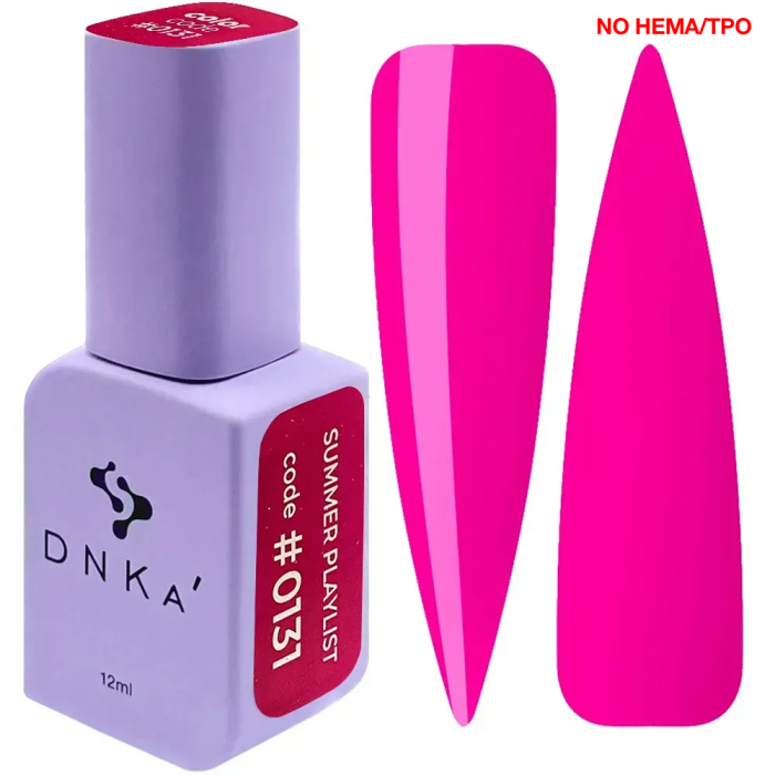 Гель-лак DNKa Gel Polish Color New Formula #0131, яскрава фуксія, 12 мл