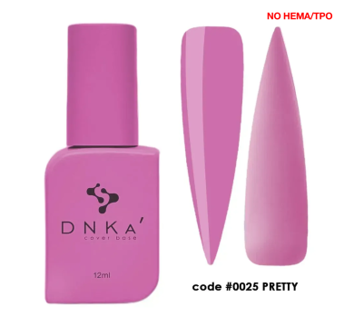 База камуфлююча DNKa Cover Rubber Base French New Formula №0025 Pretty, яскраво-рожевий, 12 мл