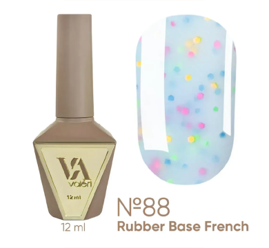База камуфлююча Valeri Rubber Base French New №088, блакитна з крихтою, 12 мл