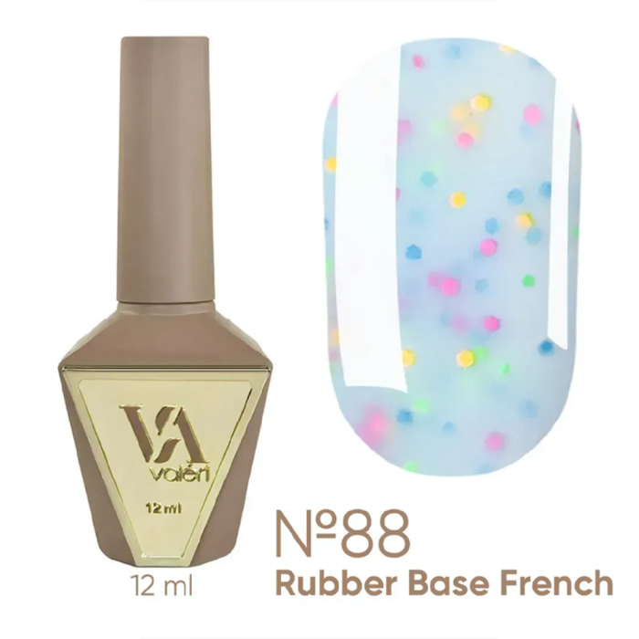 База камуфлююча Valeri Rubber Base French New №088, блакитна з крихтою, 12 мл