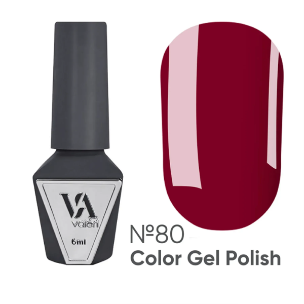 Гель-лак Valeri Color New №080, вишня, 6 мл