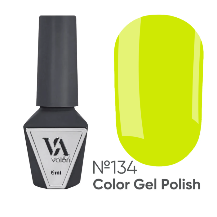 Гель-лак Valeri Color New №134, жовтий, 6 мл