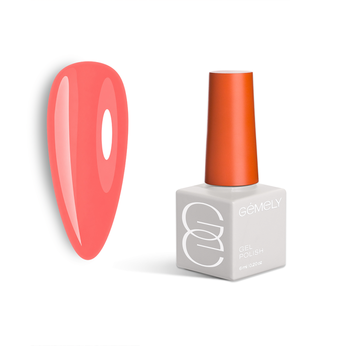 Гель-лак GEMELY Max Color №040, коралловый, 6 мл