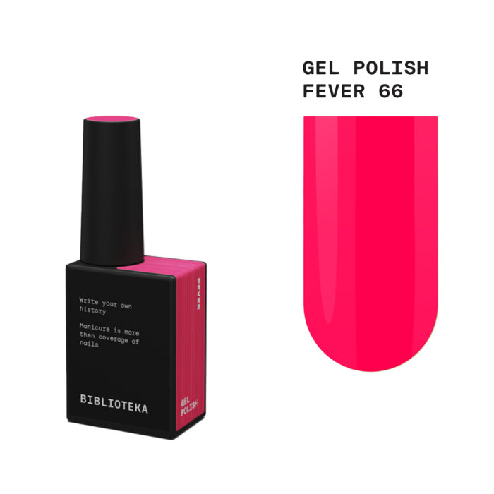 Гель-лак Biblioteka Gel Polish №66 Fever, фуксия, 10 мл