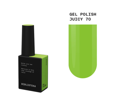 Гель-лак Biblioteka Gel Polish №70 Juicy, лаймовий, 10 мл