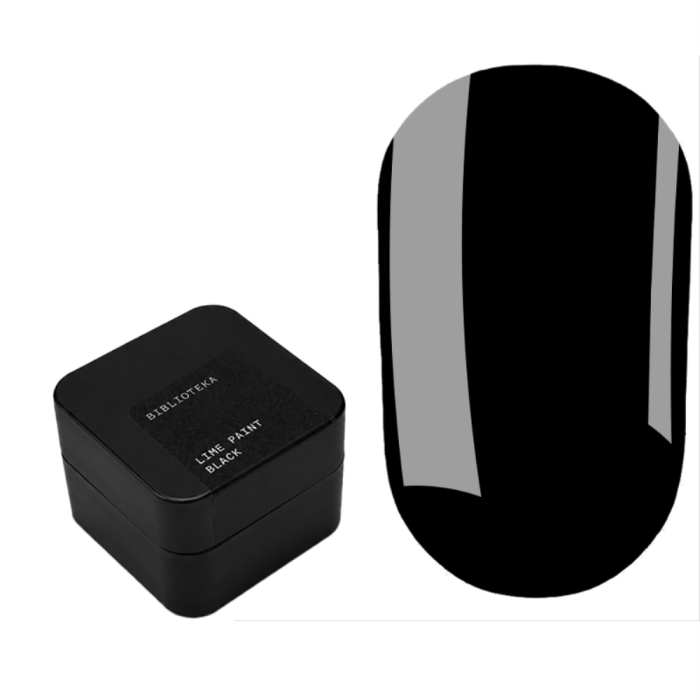 Гель-фарба Biblioteka Line Paint Micro Black, без липкого шару, чорна, 5 мл