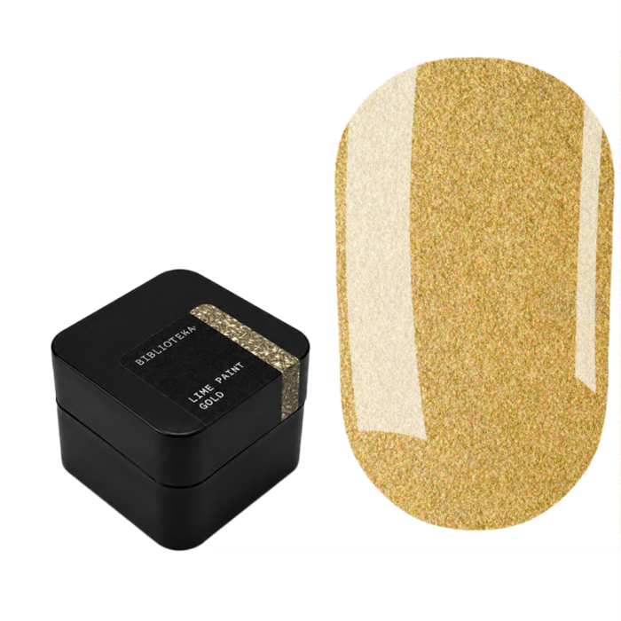 Гель-фарба Biblioteka Line Paint Micro Gold, без липкого шару, золота, 5 мл