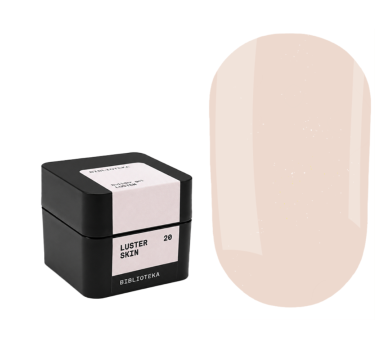 Гель для наращивания Biblioteka Builder Gel №20 Luster Tender, тепло-бежевый с шиммеро 15 мл