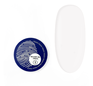 Гель для наращивания Touch Builder Gel Crema №01, молочный, 15 мл