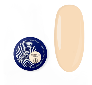 Гель для нарощування  Touch Builder Gel Crema №03, ніжно-кремовий, 15 мл