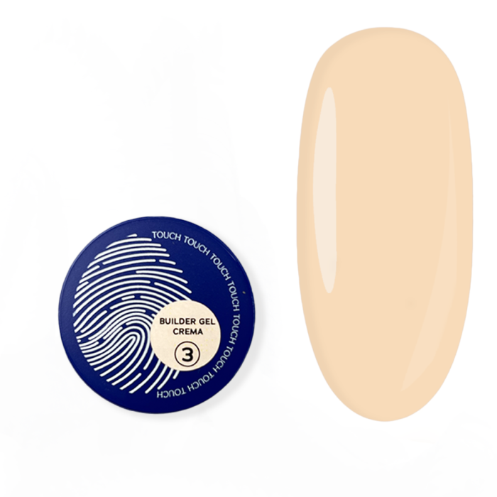 Гель для наращивания Touch Builder Gel Crema №03, нежно-кремовый, 15 мл
