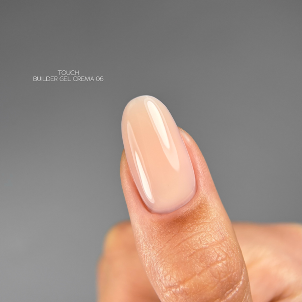 Гель для нарощування Touch Builder Gel Crema №06, напівпрозорий крем, 15 мл