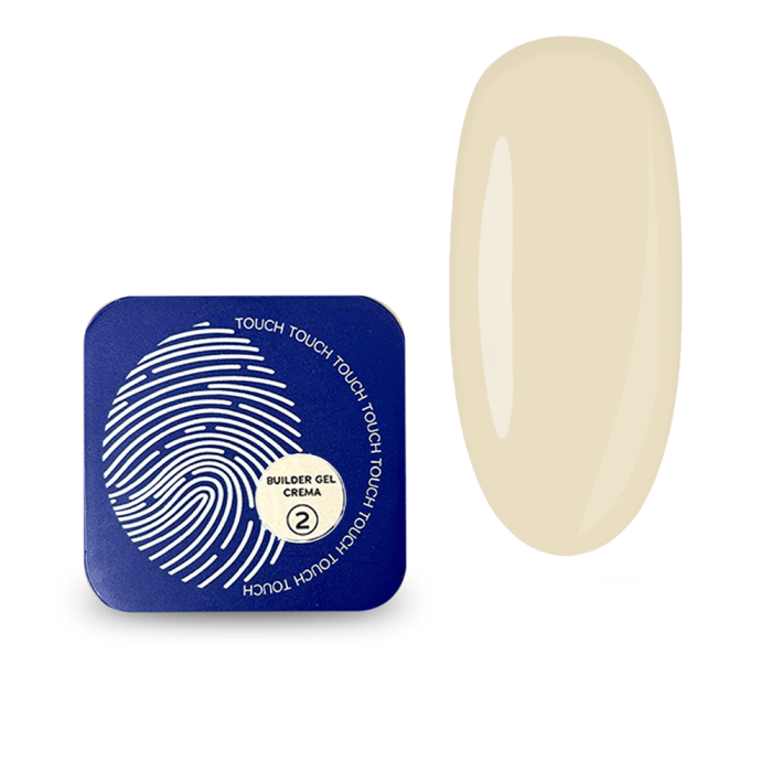 Гель для нарощування Touch Builder Gel Crema №02, молочний беж, 30 мл
