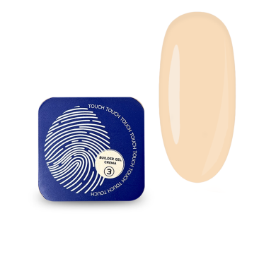 Гель для нарощування Touch Builder Gel Crema №03, напівпрозорий ніжно-кремовий, 30 мл
