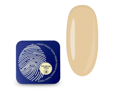 Гель для нарощування Touch Builder Gel Crema №04, напівпрозорий беж, 30 мл