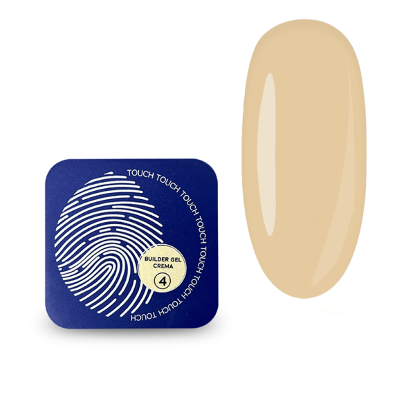 Гель для наращивания Touch Builder Gel Crema №04, полупрозрачный беж, 30 мл