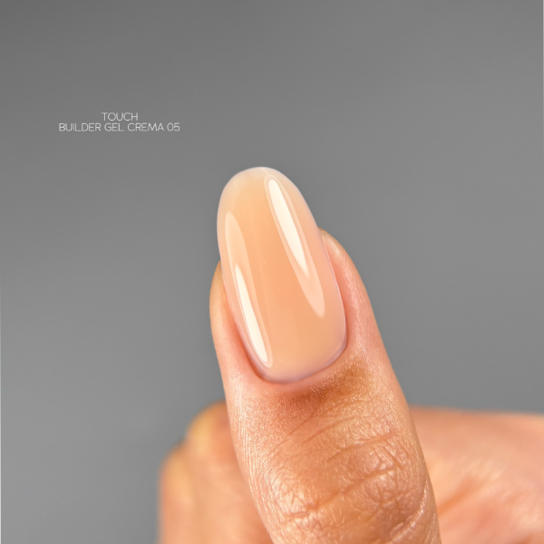 Гель для нарощування Touch Builder Gel Crema №05, напівпрозорий ніжно-бежевий, 30 мл