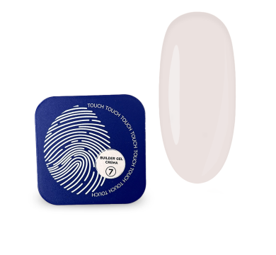 Гель для нарощування Touch Builder Gel Crema №07, напівпозорий ніжно-рожевий, 30 мл