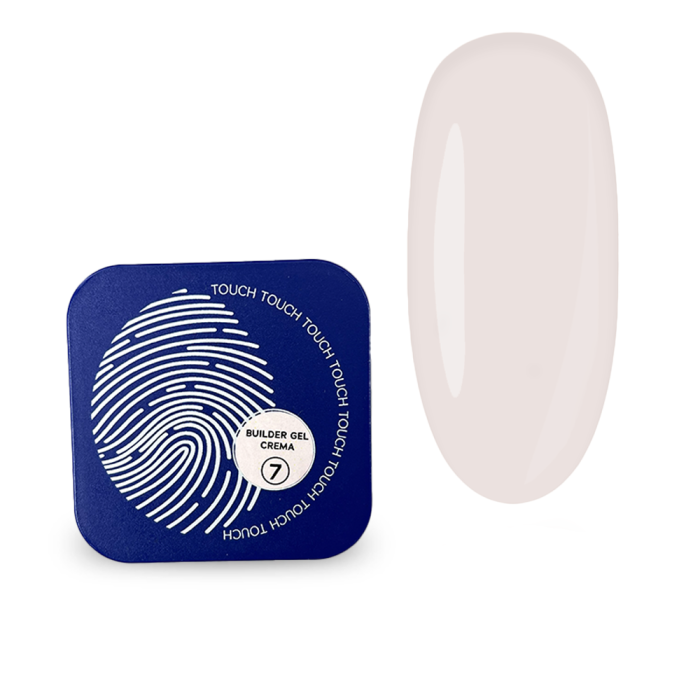 Гель для наращивания Touch Builder Gel Crema №07, полупрозрачный нежно-розовый, 30 мл