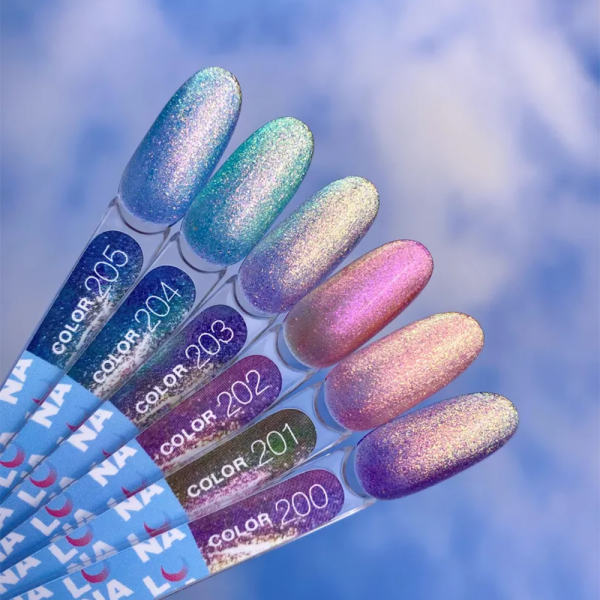 Гель-лак з ефектом втирки LUNA Color №202, рожевий теплий, 8 мл