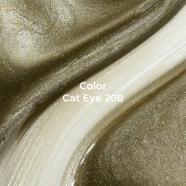Гель-лак котяче око LUNA Color Cat Eye №208, оливковий, 8 мл