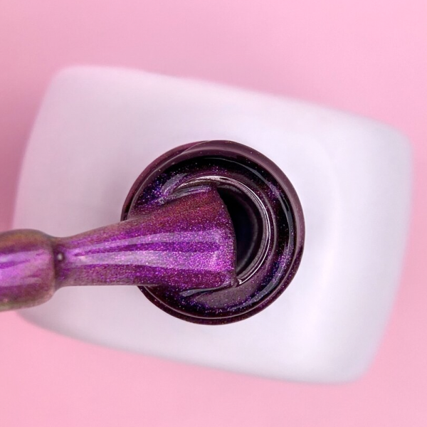Гель-лак котяче око LUNA Color Cat Eye №253, на вітражній основі, рожевий, 8 мл