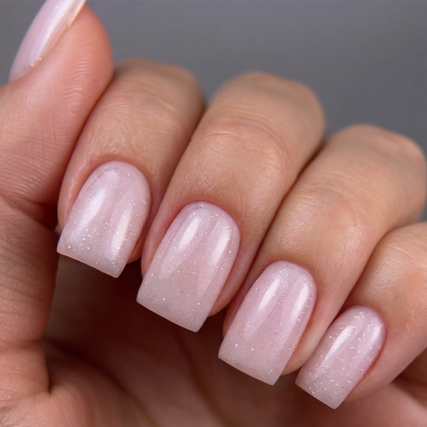Гель жидкий GEMELY Fast Builder Gel №032, прозрачно-розовый с мелким шиммером, 15 мл