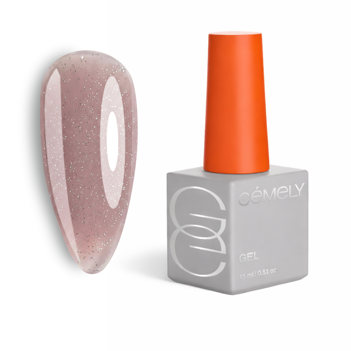 Гель жидкий GEMELY Fast Builder Gel №033, прозрачно-бежевый с мелким шиммером, 15 мл