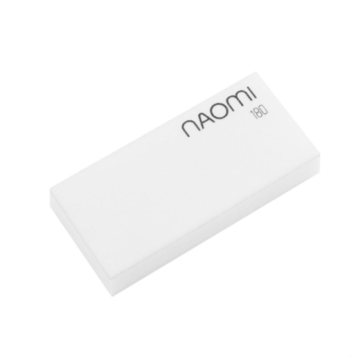 Бафик для ногтей Naomi 180/180, белый, плоский