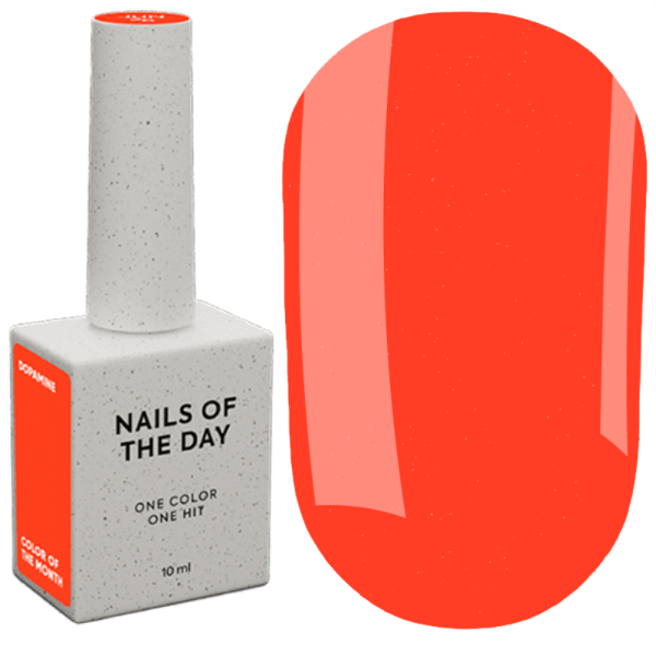 Гель-лак NAILSOFTHEDAY Color Of The Month June 2026 Dopamine, колір місяця, малиний-помаранч, 10 мл