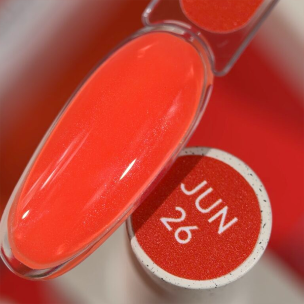 Гель-лак NAILSOFTHEDAY Color Of The Month June 2026 Dopamine, колір місяця, малиний-помаранч, 10 мл