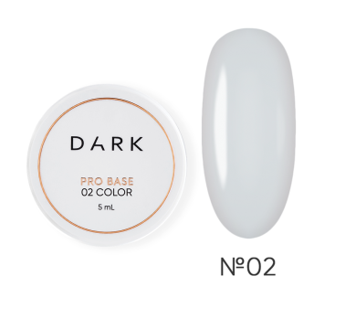 База камуфлююча DARK Pro Base №02, напівпрозора тепло-молочна, 5 мл