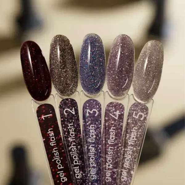 Гель-лак світловідбивний Valeri Gel Polish Flash New №04, чорно-рожевий, 6 мл
