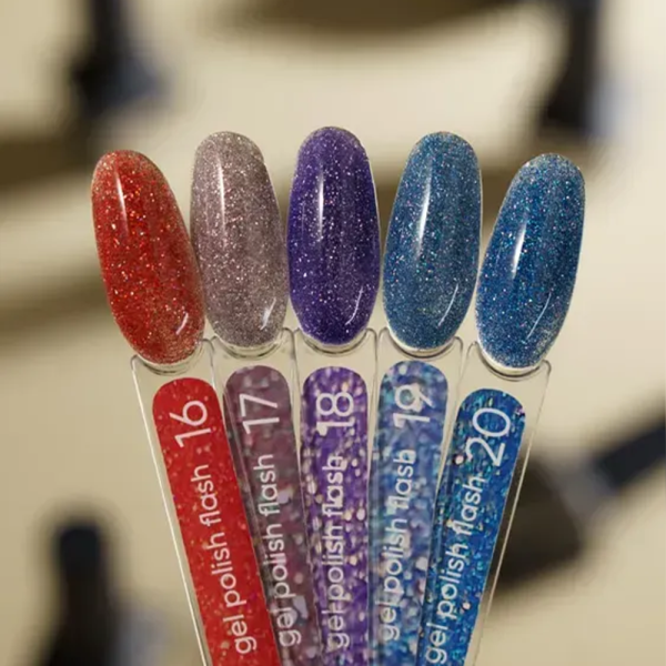 Гель-лак светоотражающий Valeri Gel Polish Flash New №18, фиолетовый, 6 мл